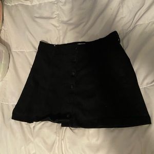 black button up skirt
